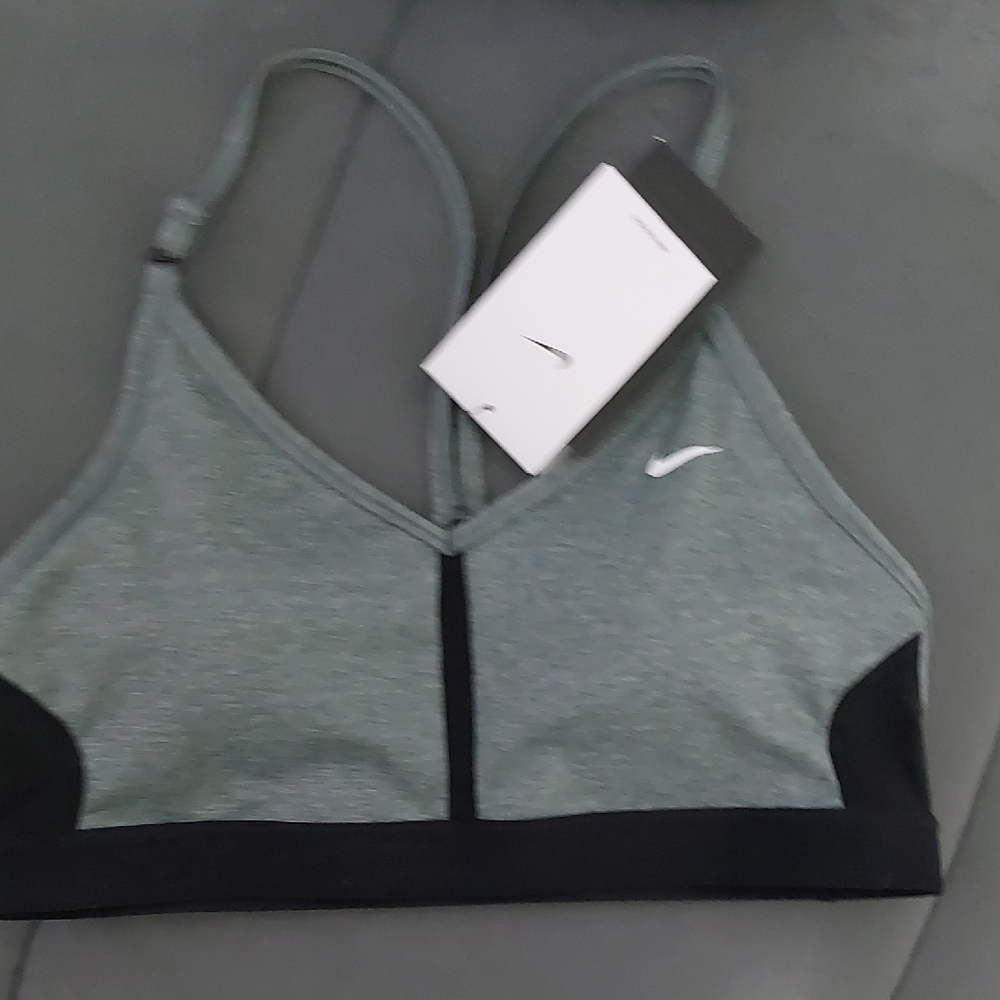 Nike Gray and Black Sports Bra